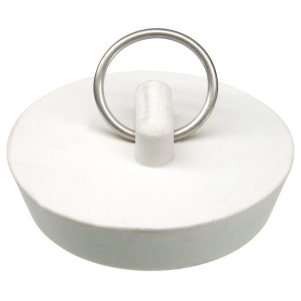 Danco Drain Stopper, Rubber, White, For 134 in Drain, Universal Sink 88272